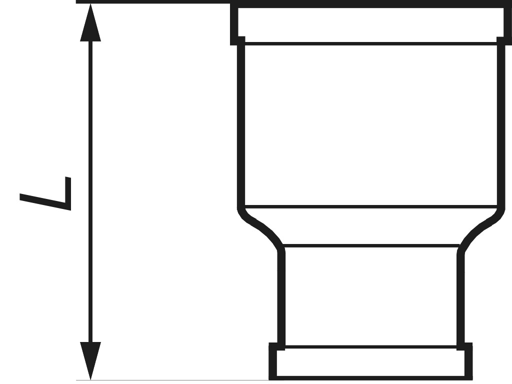 Reducing sockets  3/4 " x  1/2 "  IT/IT  stainless steel A4